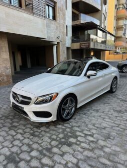 MERCEDES C300 COUPE AMG-LINE 4MATIC 2017 WHITE ON BLACK full