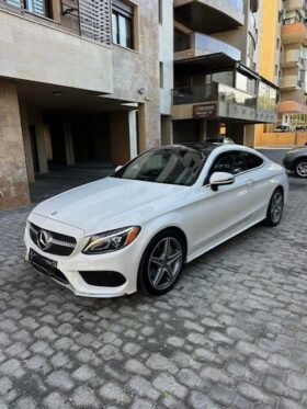 MERCEDES C300 COUPE AMG-LINE 4MATIC 2017 WHITE ON BLACK