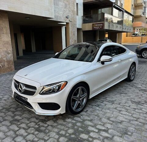 MERCEDES C300 COUPE AMG-LINE 4MATIC 2017 WHITE ON BLACK full