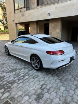 MERCEDES C300 COUPE AMG-LINE 4MATIC 2017 WHITE ON BLACK full