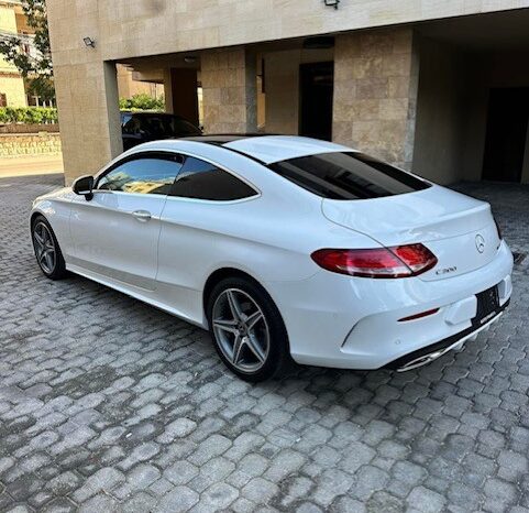 MERCEDES C300 COUPE AMG-LINE 4MATIC 2017 WHITE ON BLACK full