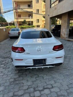 MERCEDES C300 COUPE AMG-LINE 4MATIC 2017 WHITE ON BLACK full