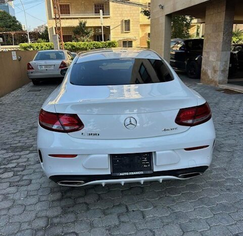 MERCEDES C300 COUPE AMG-LINE 4MATIC 2017 WHITE ON BLACK full