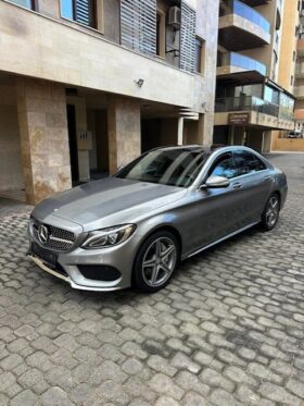 MERCEDES C300 AMG-LINE 4MATIC 2015 GRAY ON RED