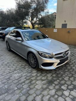 MERCEDES C300 AMG-LINE 2018 SILVER ON BLACK full