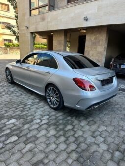 MERCEDES C300 AMG-LINE 2018 SILVER ON BLACK full