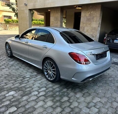 MERCEDES C300 AMG-LINE 2018 SILVER ON BLACK full