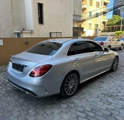 MERCEDES C300 AMG-LINE 2018 SILVER ON BLACK full