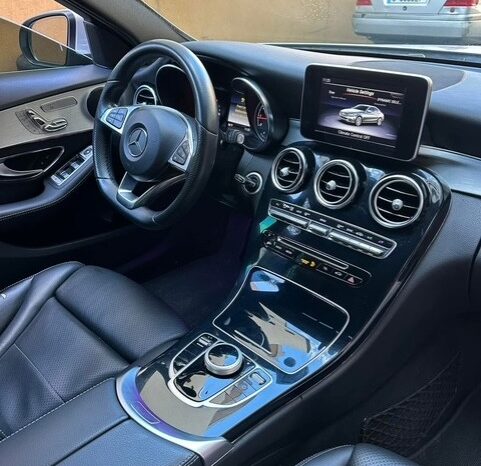 MERCEDES C300 AMG-LINE 2018 SILVER ON BLACK full