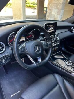 MERCEDES C300 AMG-LINE 2018 SILVER ON BLACK full