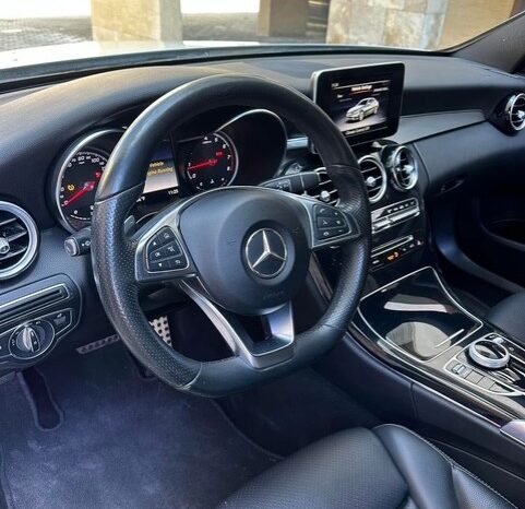 MERCEDES C300 AMG-LINE 2018 SILVER ON BLACK full