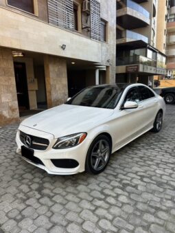 MERCEDES C300 AMG-LINE 4MATIC 2015 WHITE ON BLACK full