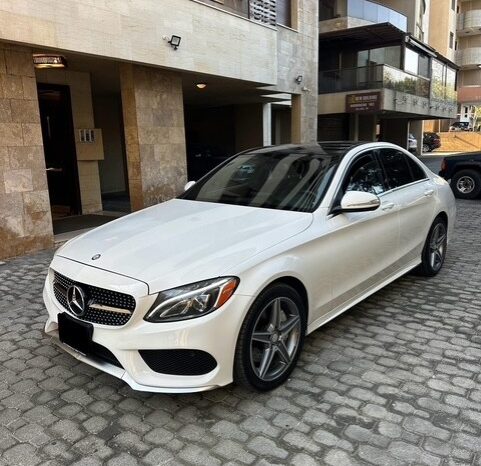 MERCEDES C300 AMG-LINE 4MATIC 2015 WHITE ON BLACK full