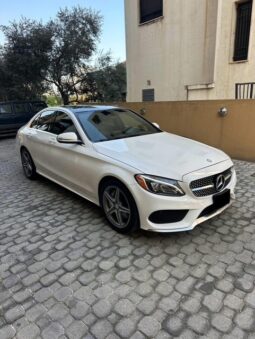 MERCEDES C300 AMG-LINE 4MATIC 2015 WHITE ON BLACK full