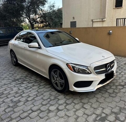 MERCEDES C300 AMG-LINE 4MATIC 2015 WHITE ON BLACK full