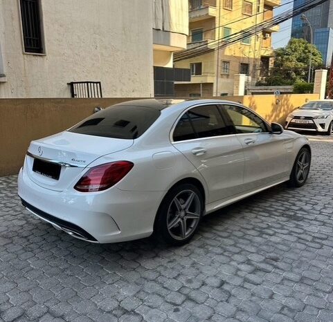 MERCEDES C300 AMG-LINE 4MATIC 2015 WHITE ON BLACK full