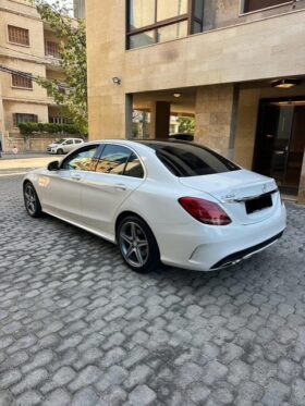 MERCEDES C300 AMG-LINE 4MATIC 2015 WHITE ON BLACK