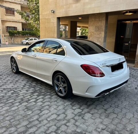 MERCEDES C300 AMG-LINE 4MATIC 2015 WHITE ON BLACK full