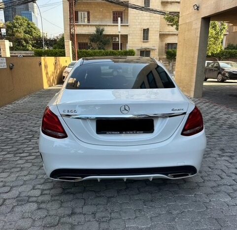 MERCEDES C300 AMG-LINE 4MATIC 2015 WHITE ON BLACK full