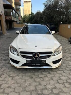 MERCEDES C300 COUPE AMG-LINE 4MATIC 2018 WHITE ON BLACK