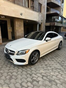 MERCEDES C300 COUPE AMG-LINE 4MATIC 2018 WHITE ON BLACK full