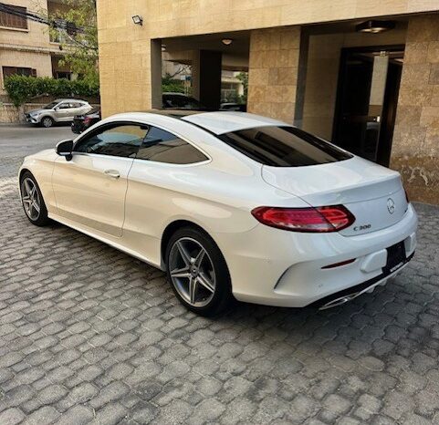 MERCEDES C300 COUPE AMG-LINE 4MATIC 2018 WHITE ON BLACK full