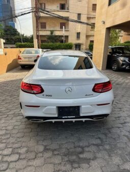 MERCEDES C300 COUPE AMG-LINE 4MATIC 2018 WHITE ON BLACK full