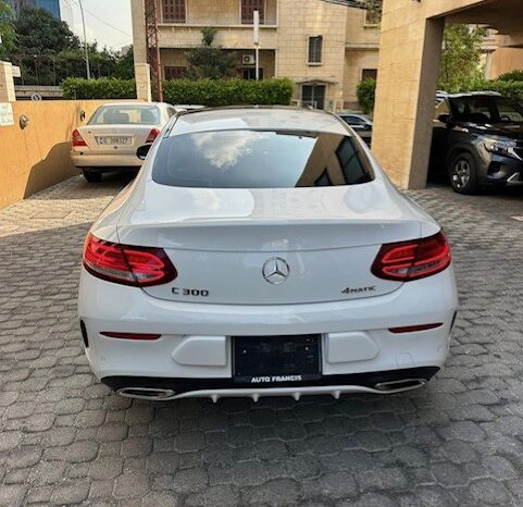 MERCEDES C300 COUPE AMG-LINE 4MATIC 2018 WHITE ON BLACK full