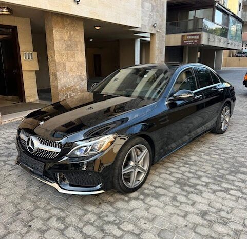 MERCEDES C300 AMG-LINE 4MATIC 2017 BLACK ON TAN full